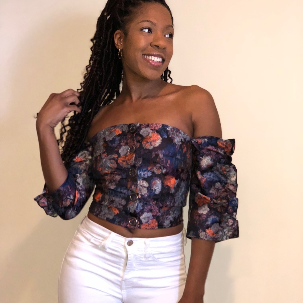 Floral off the shoulder top